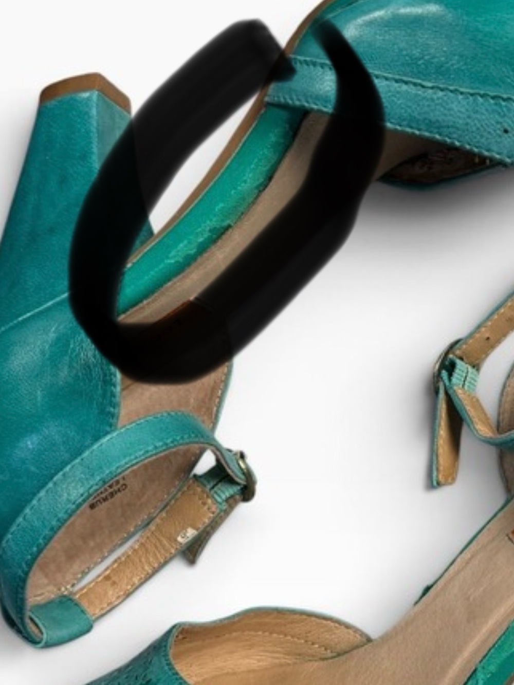 Miz Mooz Cherub Leather Laser Cut D'Orsay Ankle Strap Heels 6 * see condition - Picture 4 of 10